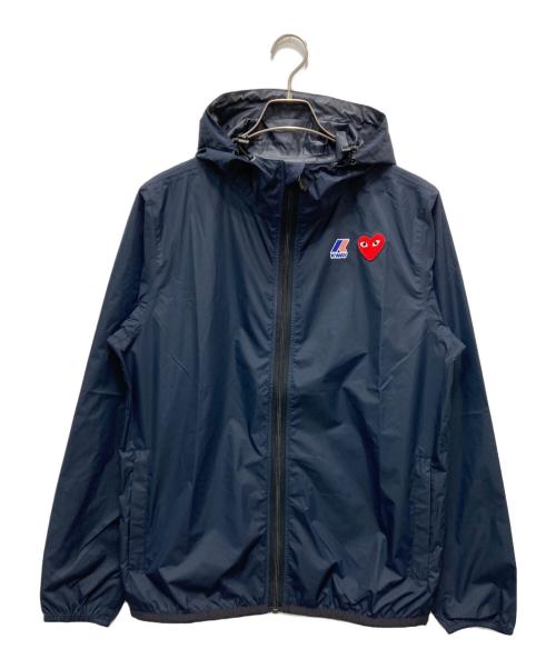 PLAY COMME des GARCONS（プレイコムデギャルソン）PLAY COMME des GARCONS (プレイコムデギャルソン) K-WAY (ケイウェイ) FULL ZIP マウンテンパーカー ネイビー サイズ:M 未使用品の古着・服飾アイテム