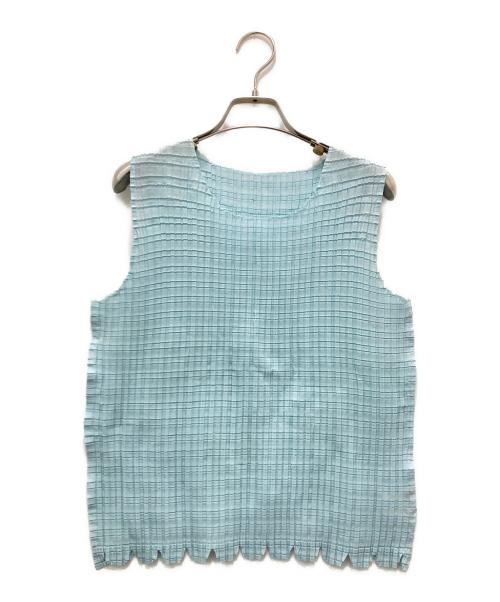 ISSEY MIYAKE（イッセイミヤケ）ISSEY MIYAKE (イッセイミヤケ) 超音波カッティングプリーツ ブルー サイズ:Mの古着・服飾アイテム