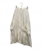 nagonstansナゴンスタンス）の古着「ソフト天竺ギャザースカート」｜アイボリー