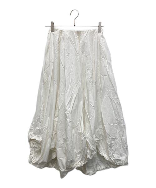 nagonstans（ナゴンスタンス）nagonstans (ナゴンスタンス) 撥水バルーンアシメスカート ホワイト サイズ:Sの古着・服飾アイテム