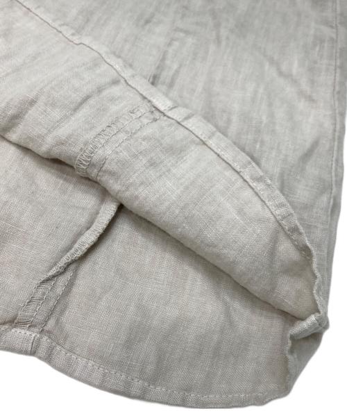 nest Robe（ネストローブ）nest Robe (ネストローブ) リネンビエラスタンドフリルブラウス ベージュ サイズ:不明（実寸参照）の古着・服飾アイテム