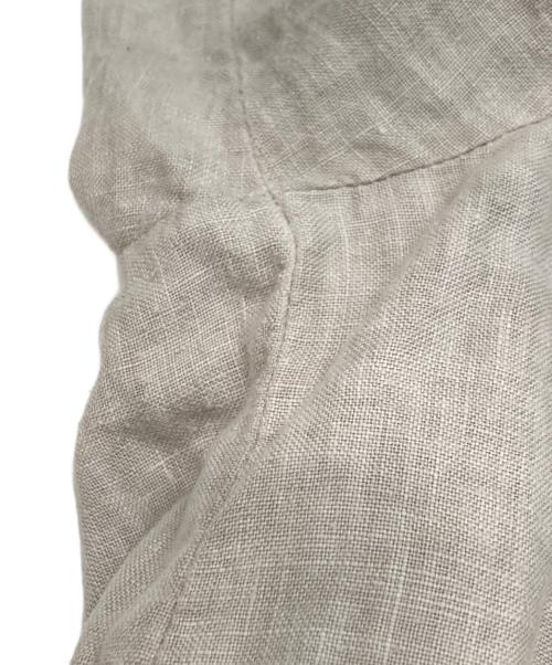 nest Robe（ネストローブ）nest Robe (ネストローブ) リネンビエラスタンドフリルブラウス ベージュ サイズ:不明（実寸参照）の古着・服飾アイテム