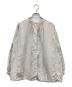 nest Robe (ネストローブ) リネンビエラスタンドフリルブラウス ベージュ サイズ:不明（実寸参照）：7000円