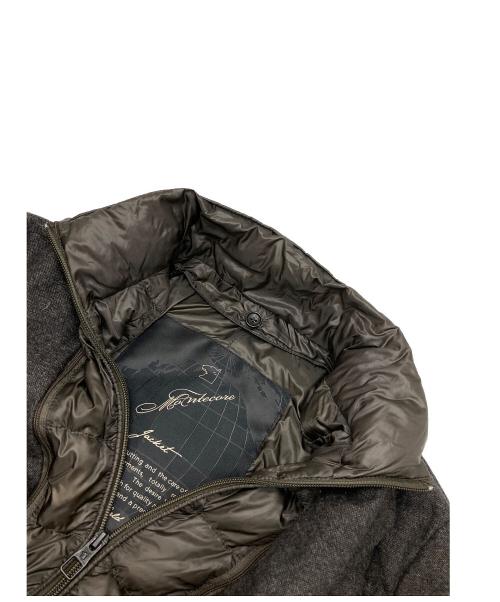 MONTECORE（モンテコーレ）MONTECORE (モンテコーレ) レイヤードダウンジャケット ブラウン サイズ:48の古着・服飾アイテム