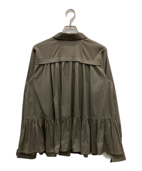 EPOCA（エポカ）EPOCA (エポカ) コットンナイロンストレッチギャザーブラウス オリーブ サイズ:40の古着・服飾アイテム