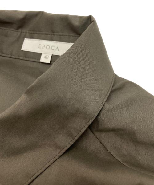 EPOCA（エポカ）EPOCA (エポカ) コットンナイロンストレッチギャザーブラウス オリーブ サイズ:40の古着・服飾アイテム