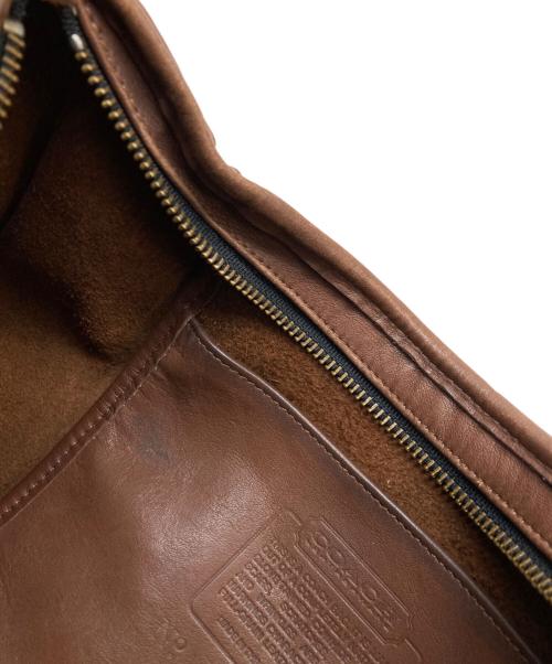 COACH（コーチ）COACH (コーチ) レザーショルダーバッグ ブラウンの古着・服飾アイテム