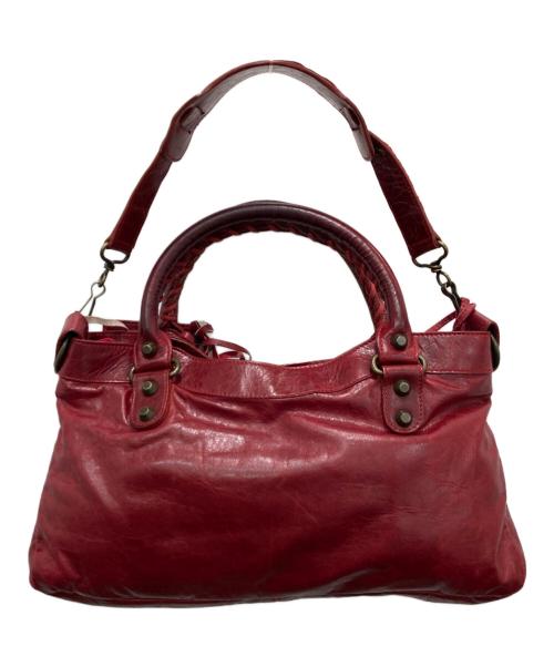 BALENCIAGA（バレンシアガ）BALENCIAGA (バレンシアガ) 2WAYザ ファースト ハンドバッグ レッドの古着・服飾アイテム
