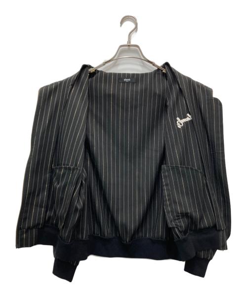 glamb（グラム）glamb (グラム) Sparkle Stripe Track Jacket ブラック サイズ:Sの古着・服飾アイテム
