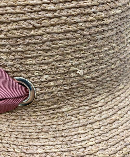 HELEN KAMINSKI（ヘレンカミンスキー）HELEN KAMINSKI (ヘレンカミンスキー) ラフィアハット ベージュ×ピンクの古着・服飾アイテム