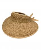 HELEN KAMINSKIヘレンカミンスキー）の古着「ラフィアサンバイザー」｜ベージュ