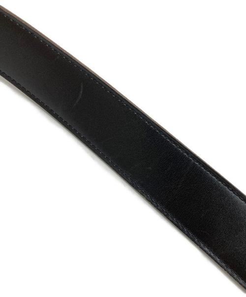 HERMES（エルメス）HERMES (エルメス) Hバックルベルト ブラック×ブルーの古着・服飾アイテム