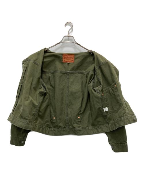 BONCOURA（ボンクラ）BONCOURA (ボンクラ) ヘリンボーンカバーオール オリーブ サイズ:38の古着・服飾アイテム