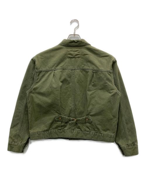 BONCOURA（ボンクラ）BONCOURA (ボンクラ) ヘリンボーンカバーオール オリーブ サイズ:38の古着・服飾アイテム
