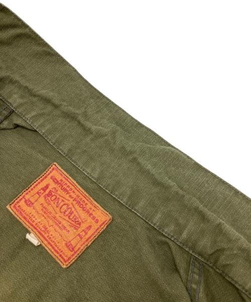 BONCOURA（ボンクラ）BONCOURA (ボンクラ) ヘリンボーンカバーオール オリーブ サイズ:38の古着・服飾アイテム