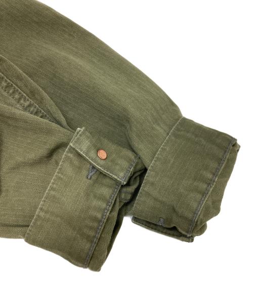 BONCOURA（ボンクラ）BONCOURA (ボンクラ) ヘリンボーンカバーオール オリーブ サイズ:38の古着・服飾アイテム