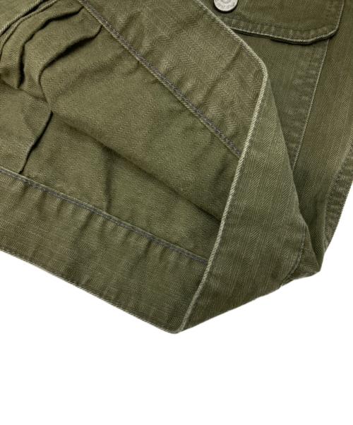 BONCOURA（ボンクラ）BONCOURA (ボンクラ) ヘリンボーンカバーオール オリーブ サイズ:38の古着・服飾アイテム