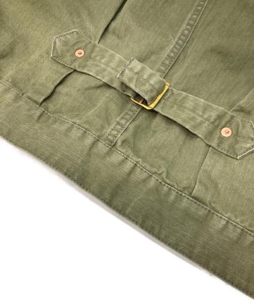 BONCOURA（ボンクラ）BONCOURA (ボンクラ) ヘリンボーンカバーオール オリーブ サイズ:38の古着・服飾アイテム