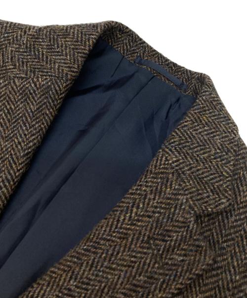 Harris Tweed（ハリスツイード）Harris Tweed (ハリスツイード) KENT (ケント) ウールツイードテーラードジャケット ブラウン サイズ:Sの古着・服飾アイテム