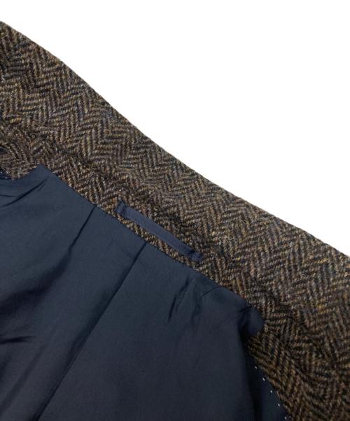 Harris Tweed（ハリスツイード）Harris Tweed (ハリスツイード) KENT (ケント) ウールツイードテーラードジャケット ブラウン サイズ:Sの古着・服飾アイテム