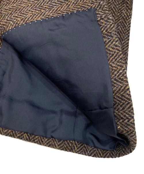 Harris Tweed（ハリスツイード）Harris Tweed (ハリスツイード) KENT (ケント) ウールツイードテーラードジャケット ブラウン サイズ:Sの古着・服飾アイテム