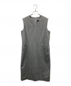 Aquascutumアクアスキュータム）の古着「カシミヤVネックワンピース」｜グレー