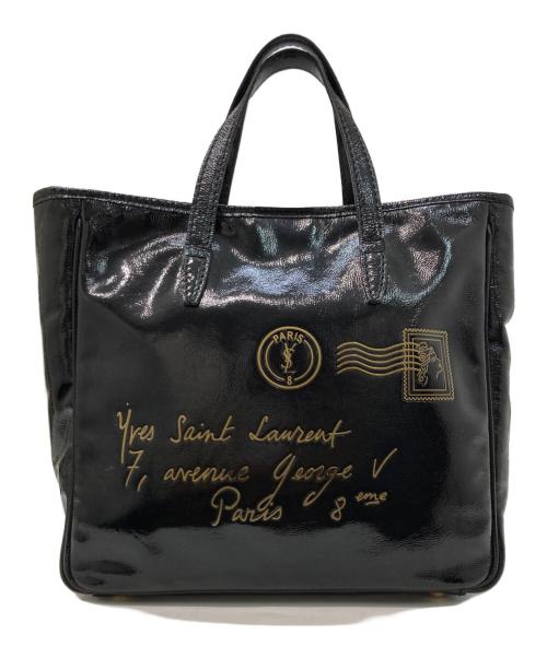 Yves Saint Laurent（イヴサンローラン）Yves Saint Laurent (イヴサンローラン) Yメールトートバッグ ブラックの古着・服飾アイテム