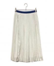 ANAYI（アナイ）の古着「ピンドットプリントプリーツ スカート」｜ホワイト
