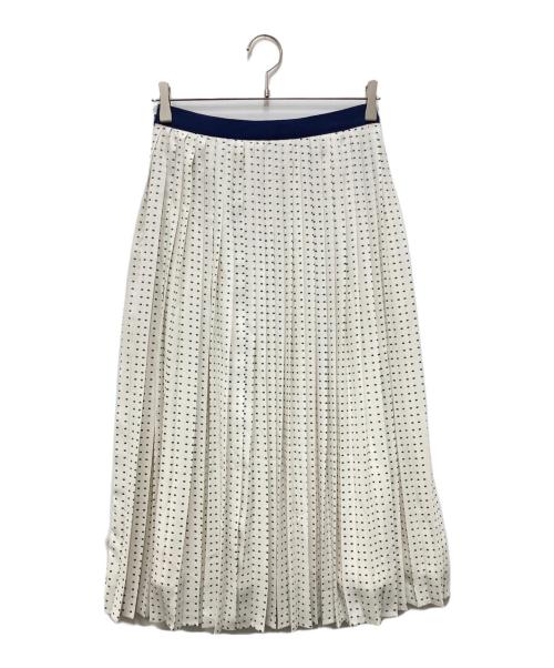 ANAYI（アナイ）ANAYI (アナイ) ピンドットプリントプリーツ スカート ホワイト サイズ:38の古着・服飾アイテム