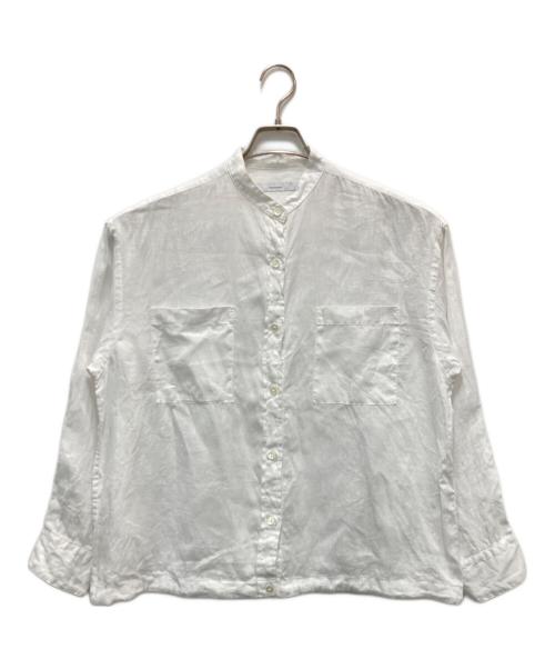 FRAMeWORK（フレームワーク）FRAMeWORK (フレームワーク) フレンチリネンドロストシャツ ホワイト サイズ:不明（実寸参照）の古着・服飾アイテム