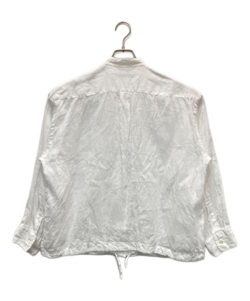 FRAMeWORK（フレームワーク）FRAMeWORK (フレームワーク) フレンチリネンドロストシャツ ホワイト サイズ:不明（実寸参照）の古着・服飾アイテム