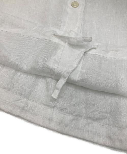 FRAMeWORK（フレームワーク）FRAMeWORK (フレームワーク) フレンチリネンドロストシャツ ホワイト サイズ:不明（実寸参照）の古着・服飾アイテム