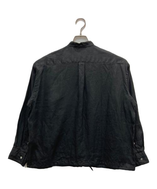 FRAMeWORK（フレームワーク）FRAMeWORK (フレームワーク) フレンチリネンドロストシャツ ブラック サイズ:不明（実寸参照）の古着・服飾アイテム