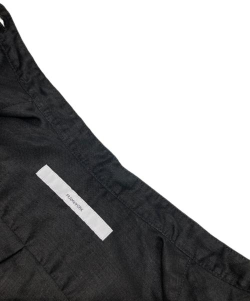 FRAMeWORK（フレームワーク）FRAMeWORK (フレームワーク) フレンチリネンドロストシャツ ブラック サイズ:不明（実寸参照）の古着・服飾アイテム