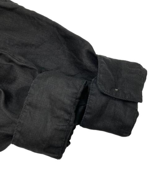 FRAMeWORK（フレームワーク）FRAMeWORK (フレームワーク) フレンチリネンドロストシャツ ブラック サイズ:不明（実寸参照）の古着・服飾アイテム