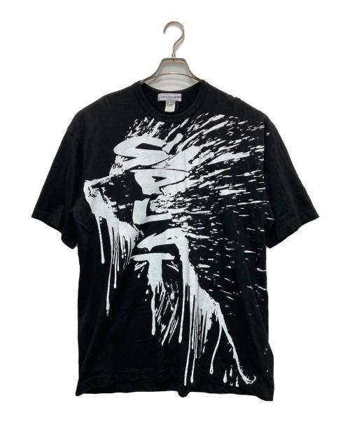 COMME des GARCONS SHIRT（コムデギャルソンシャツ）COMME des GARCONS SHIRT (コムデギャルソンシャツ) プリントカットソー ブラック サイズ:XLの古着・服飾アイテム
