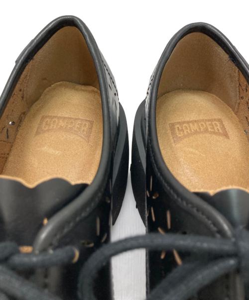CAMPER（カンペール）CAMPER (カンペール) フラワーモチーフレースアップシューズ ブラック サイズ:39の古着・服飾アイテム