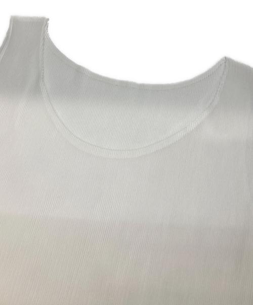 PLEATS PLEASE（プリーツプリーズ）PLEATS PLEASE (プリーツプリーズ) プリーツノースリーブブラウス ホワイト サイズ:3の古着・服飾アイテム