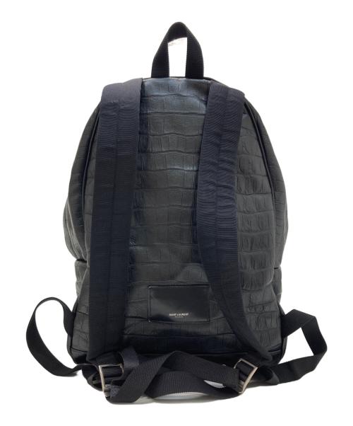 Saint Laurent Paris（サンローランパリ）Saint Laurent Paris (サンローランパリ) 型押しリュック ブラックの古着・服飾アイテム