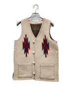 UHURUウフル）の古着「ジャガードベスト」｜ベージュ