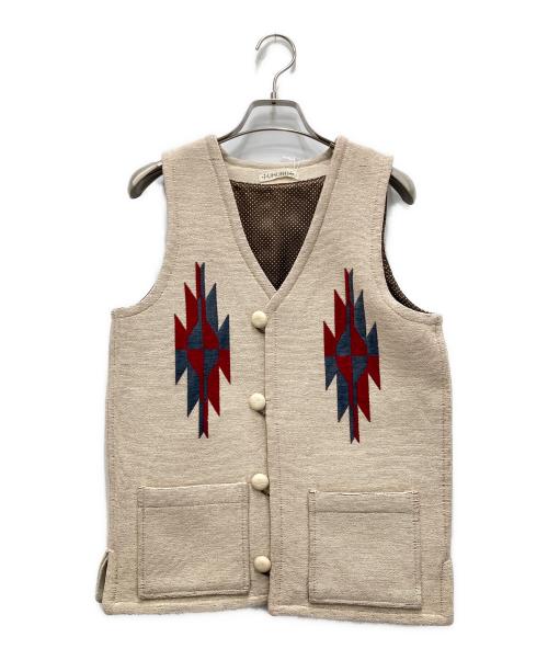 UHURU（ウフル）UHURU (ウフル) ジャガードベスト ベージュ サイズ:FREEの古着・服飾アイテム