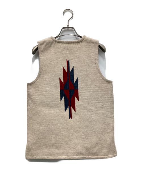 UHURU（ウフル）UHURU (ウフル) ジャガードベスト ベージュ サイズ:FREEの古着・服飾アイテム