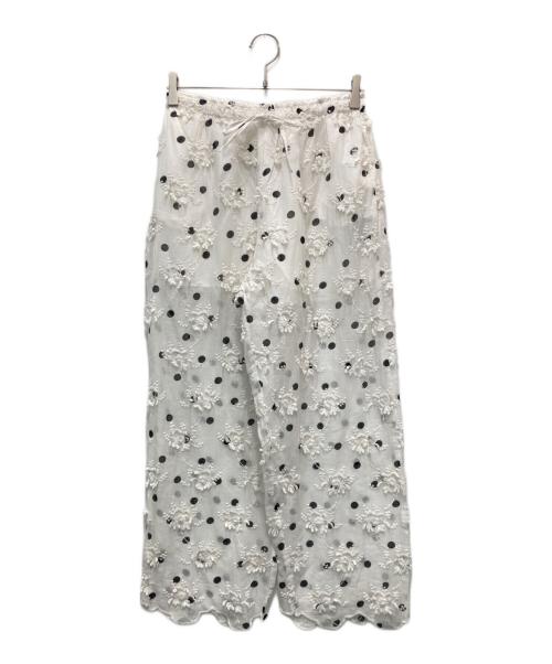 crinkle（クリンクル）crinkle (クリンクル) シアーイージーパンツ ホワイト サイズ:FREEの古着・服飾アイテム