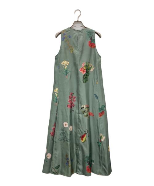 CABAN（キャバン）CABAN (キャバン) BLOOMIN' ART プリントロングワンピース グリーン サイズ:XSの古着・服飾アイテム