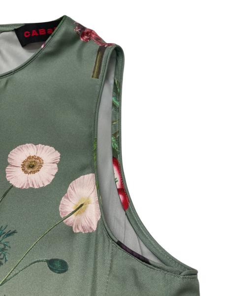 CABAN（キャバン）CABAN (キャバン) BLOOMIN' ART プリントロングワンピース グリーン サイズ:XSの古着・服飾アイテム