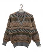 ISSEY MIYAKEイッセイミヤケ）の古着「Vネック3Dニット」｜グレー