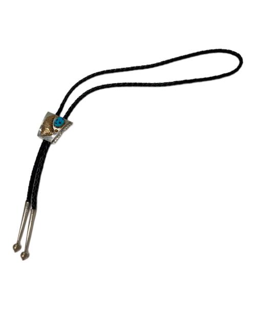 Navajo（ナバホ）NAVAJO (ナバホ) ターコイズビンテージボロタイ グレー×ブラックの古着・服飾アイテム