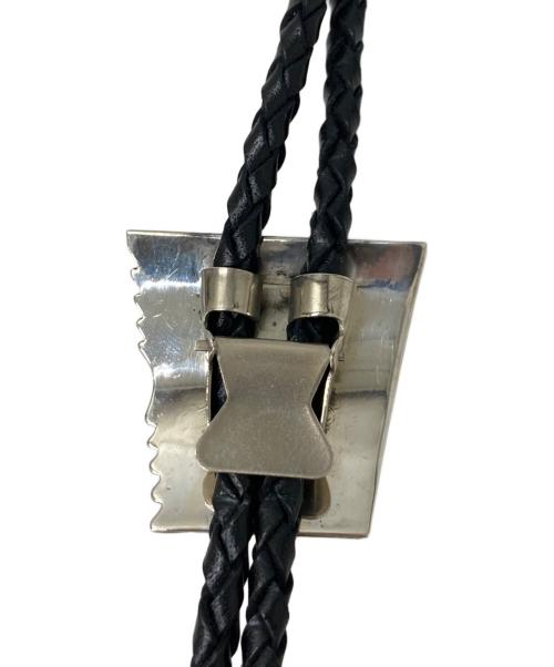 Navajo（ナバホ）NAVAJO (ナバホ) ターコイズビンテージボロタイ グレー×ブラックの古着・服飾アイテム