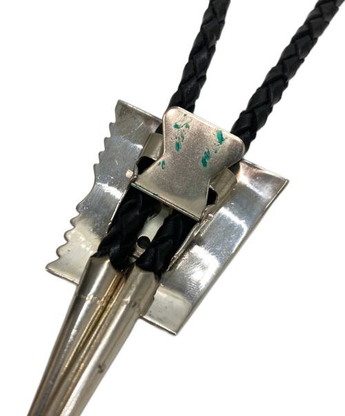 Navajo（ナバホ）NAVAJO (ナバホ) ターコイズビンテージボロタイ グレー×ブラックの古着・服飾アイテム