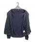 dunhill (ダンヒル) ウールスエード切替スタンドカラーニットジャケット ネイビー サイズ:M：19000円